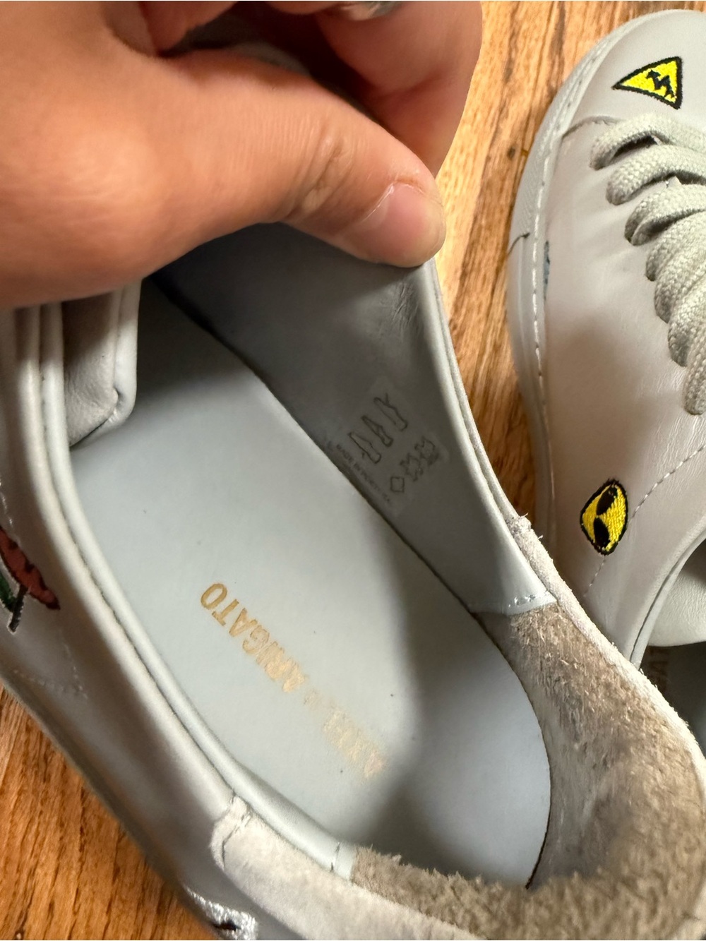 EUC Axel Arigato RARE clean 90 grey leather sneakers 38 - Picture 6 of 13
